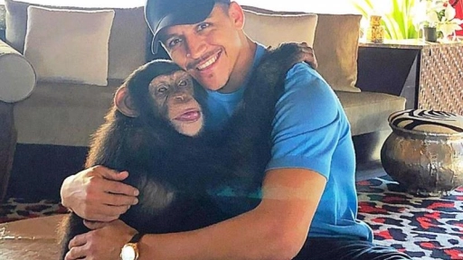 Alexis Sánchez publica imagen junto a chimpancé