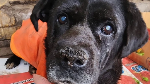 Buscan hogar para perro viejito que vive en el Mercado Cardonal de Valparaíso 