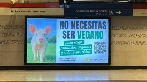 Nueva campaña de Fundación Veg llega al Metro de Santiago